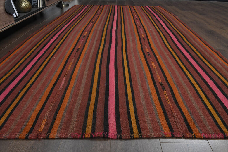 Farmhouse Decor Vintage Turkish Kilim Rug