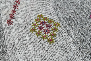 7x10, Abstract Vintage Kilim Rug - Thumbnail
