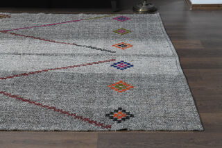 7x10, Abstract Vintage Kilim Rug - Thumbnail