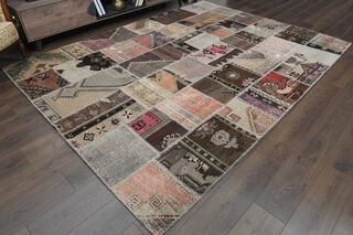 Handmade Vintage Patchwork Area Rug - Thumbnail