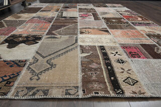 Handmade Vintage Patchwork Area Rug - Thumbnail