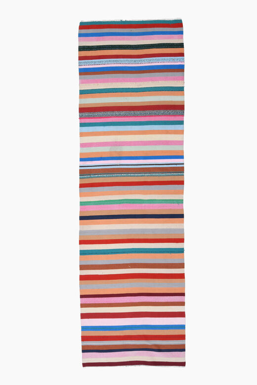 Flatweave Colorful Vintage Kilim Runner