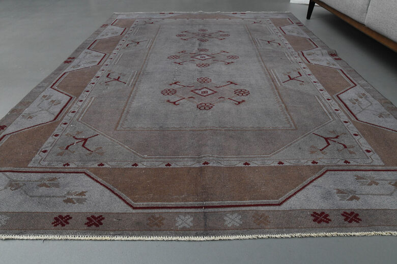 Gray Purple Handmade Milas Rug