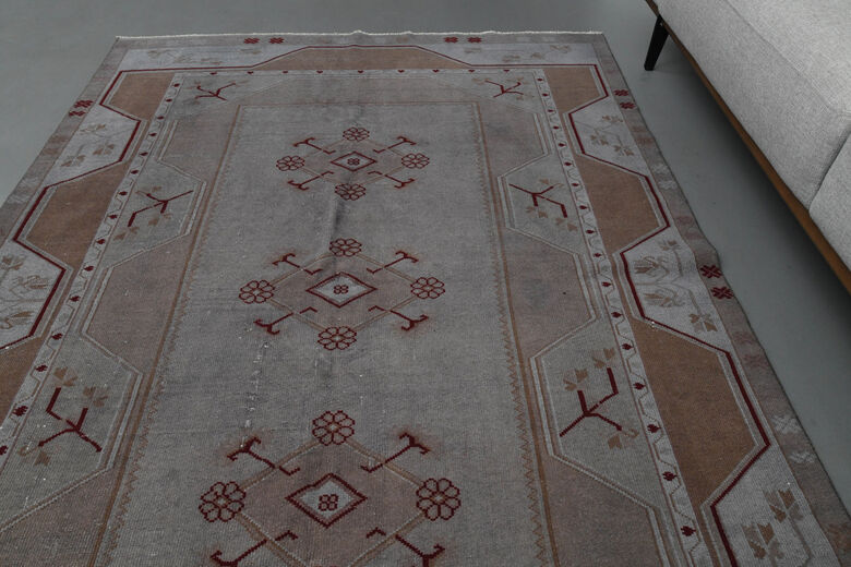 Gray Purple Handmade Milas Rug