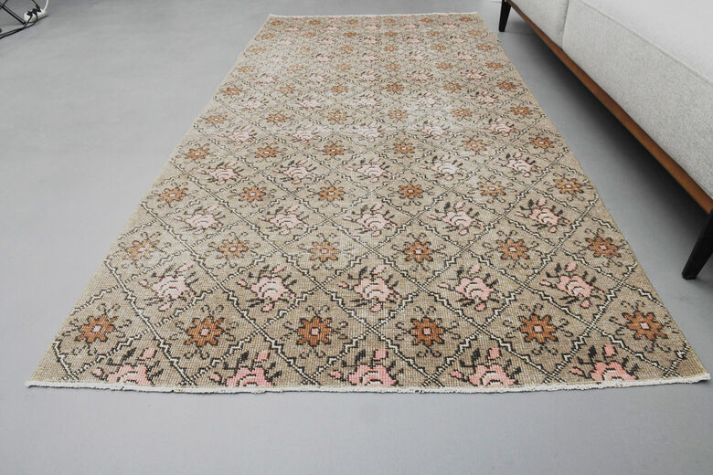 Ikat Pattern Vintage Anatolian Runner
