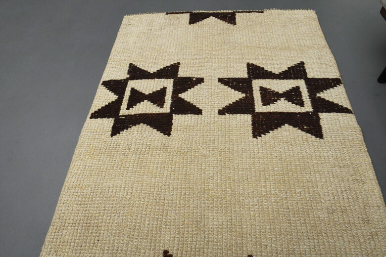 Soft Beige Handmade Oushak Runner