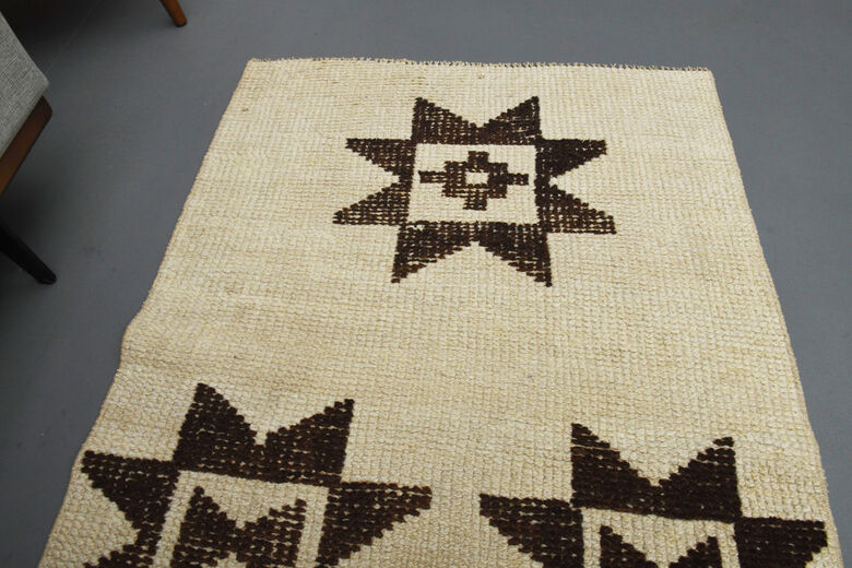 Soft Beige Handmade Oushak Runner