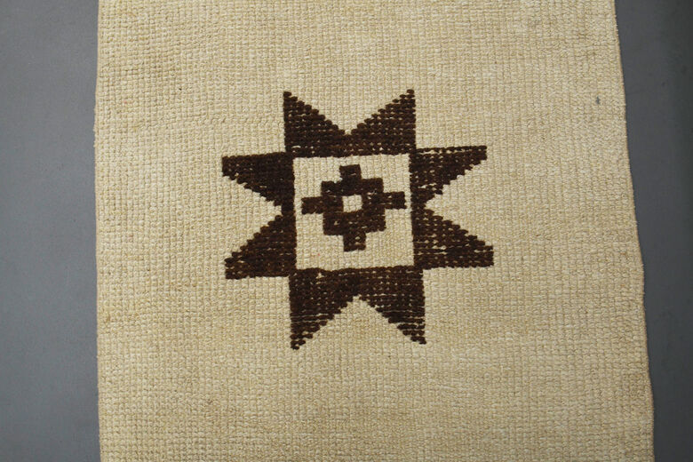 Soft Beige Handmade Oushak Runner