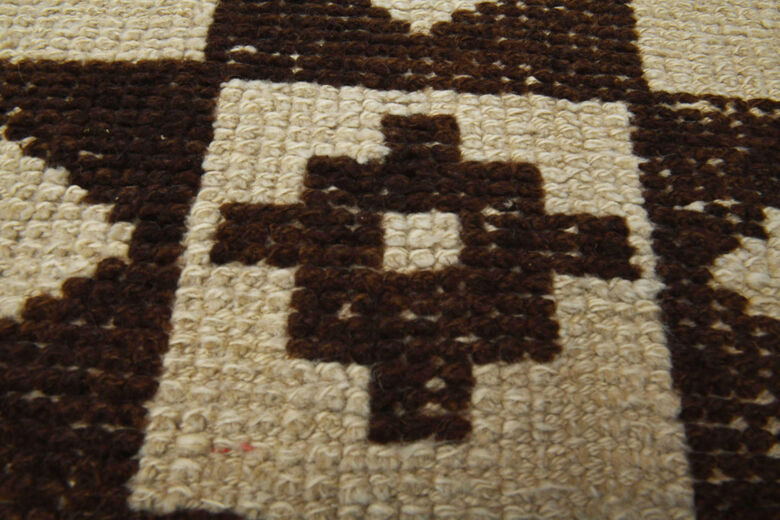 Soft Beige Handmade Oushak Runner