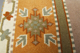 Faded Yellow Handmade Oushak Runner Rug - Thumbnail