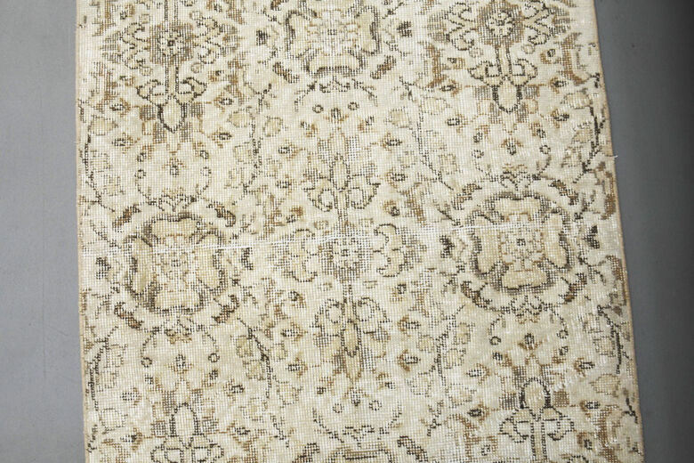 Floral Pattern Eclectic Anatolian Short Runner