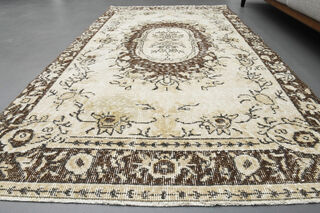 Beige Handmade Oushak Area Rug - Thumbnail
