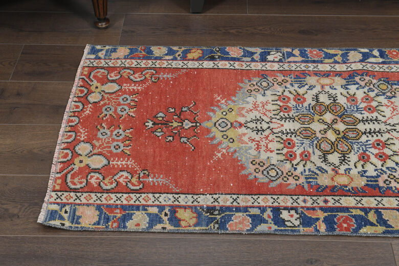 Handmade Oushak Red Runner