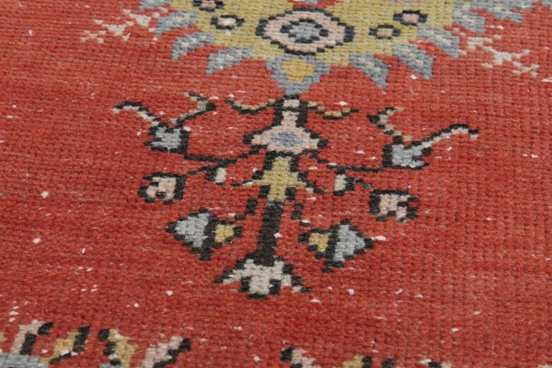 Handmade Oushak Red Runner