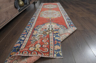 Handmade Oushak Red Runner - Thumbnail