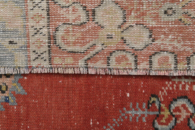 Handmade Oushak Red Runner