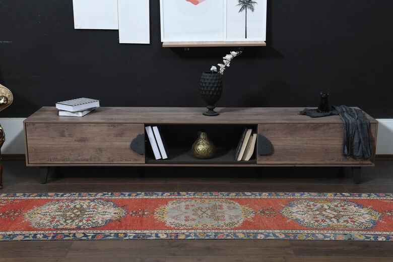 Handmade Oushak Red Runner