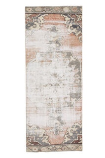 Distressed Vintage Oushak Short Runner - Thumbnail