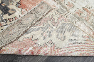 Distressed Vintage Oushak Short Runner - Thumbnail