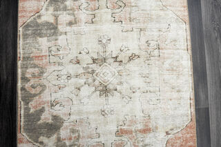 Distressed Vintage Oushak Short Runner - Thumbnail