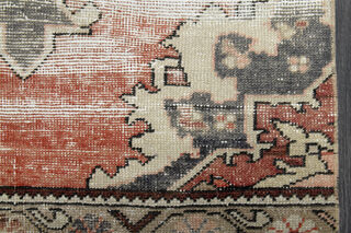 Distressed Vintage Oushak Short Runner - Thumbnail