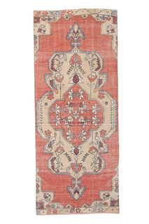 Orange Anatolian Short Runner Rug - Thumbnail