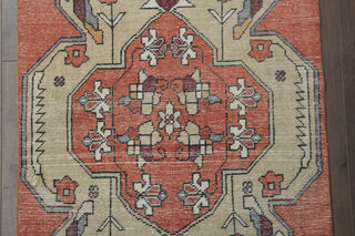 Orange Anatolian Short Runner Rug - Thumbnail