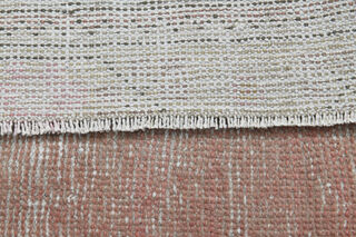 Faded Pink Antique Oushak Runner Rug - Thumbnail