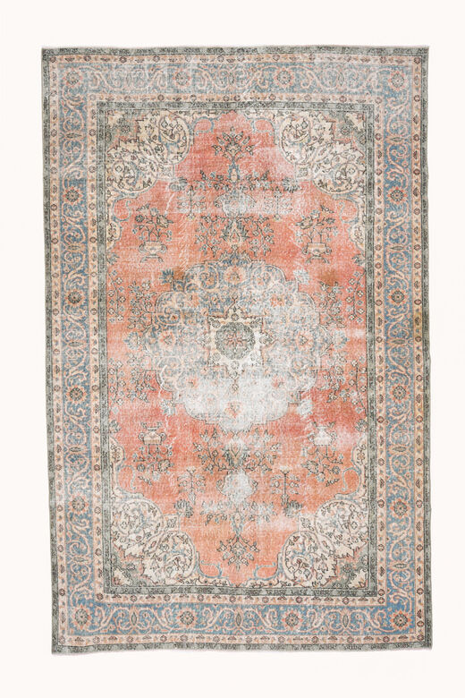 One of a Kind Vintage Oushak Area Rug