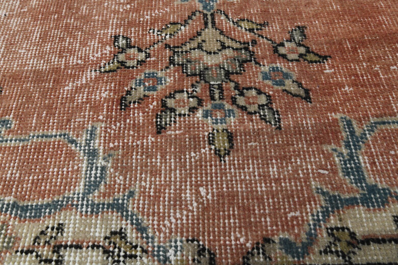 One of a Kind Vintage Oushak Area Rug
