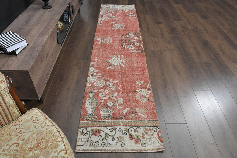 Red Vintage Anatolian Runner