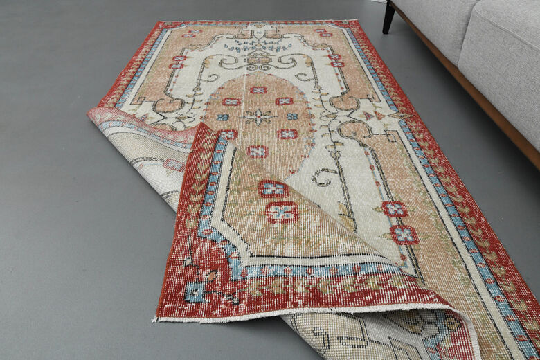 Handmade Vintage Oushak Area Rug