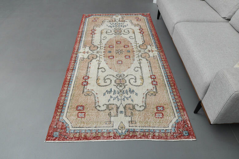 Handmade Vintage Oushak Area Rug