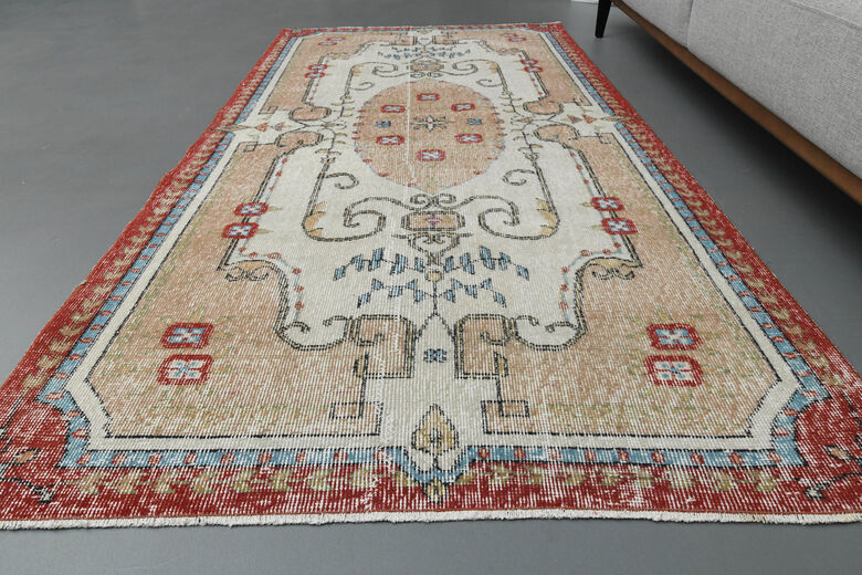 Handmade Vintage Oushak Area Rug