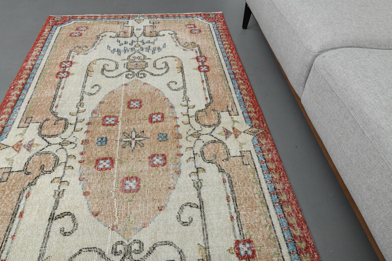 Handmade Vintage Oushak Area Rug