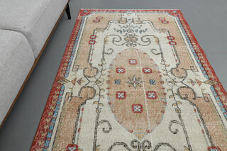 Handmade Vintage Oushak Area Rug - Thumbnail