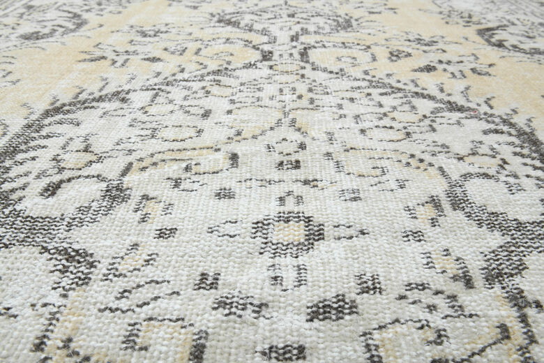 Soft Wool Distressed Oushak Area Rug