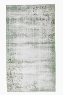 Abstract Vintage Oushak Rug - Thumbnail