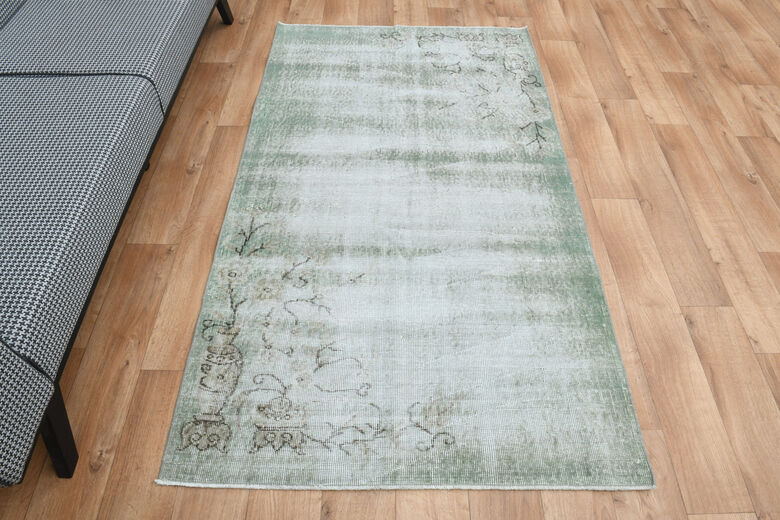 Abstract Vintage Oushak Rug