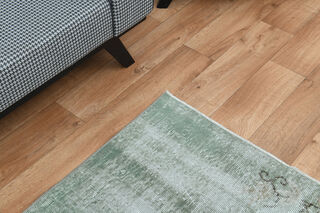 Abstract Vintage Oushak Rug - Thumbnail