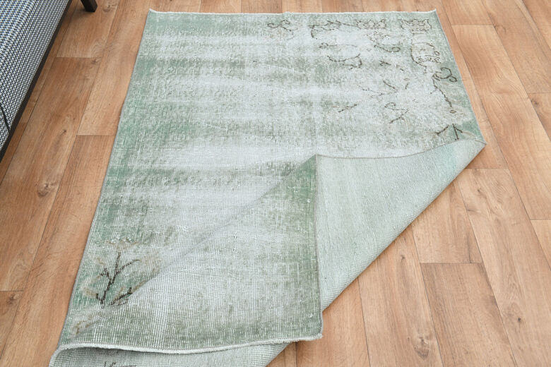 Abstract Vintage Oushak Rug