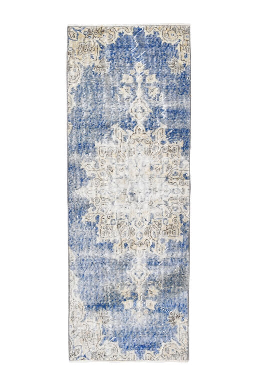Organic Wool Blue Anatolian Runner 
