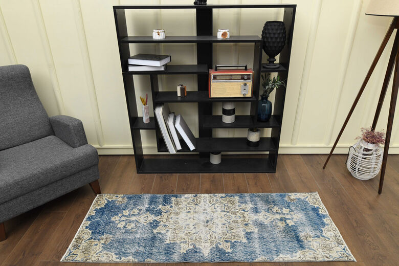 Organic Wool Blue Anatolian Runner 