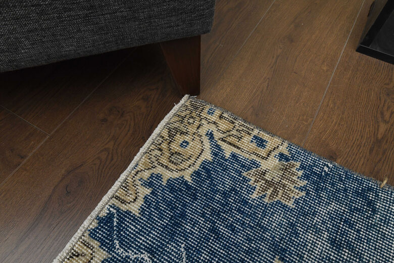 Organic Wool Blue Anatolian Runner 