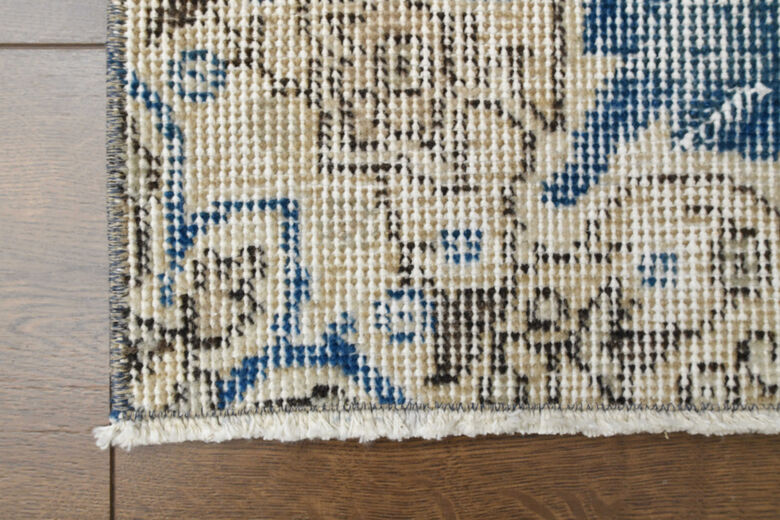 Organic Wool Blue Anatolian Runner 