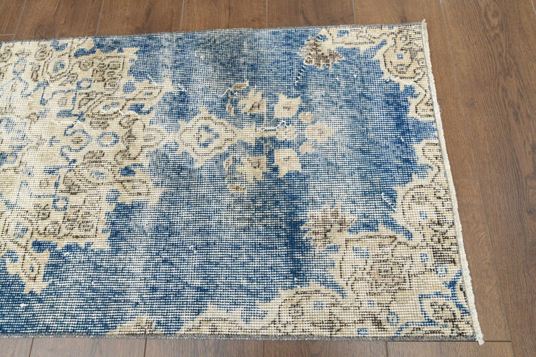 Organic Wool Blue Anatolian Runner 