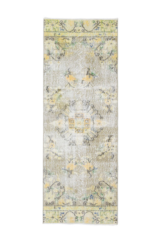 Faded Green Oushak Runner