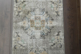 Faded Green Oushak Runner - Thumbnail