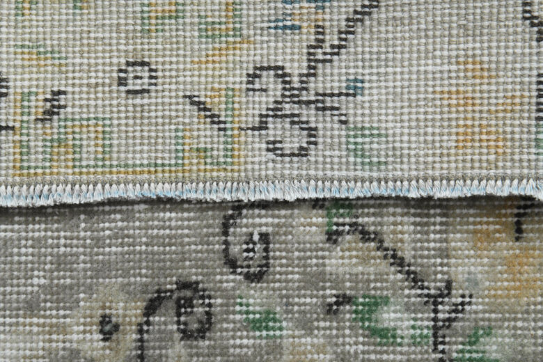 Faded Green Oushak Runner