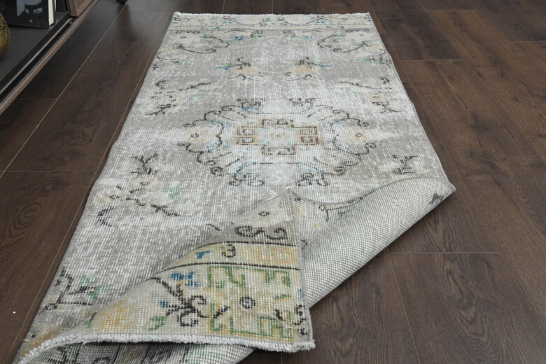 Faded Green Oushak Runner